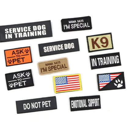 12 Pieces Tactical Patch Bundle for Dog Vest Harness.