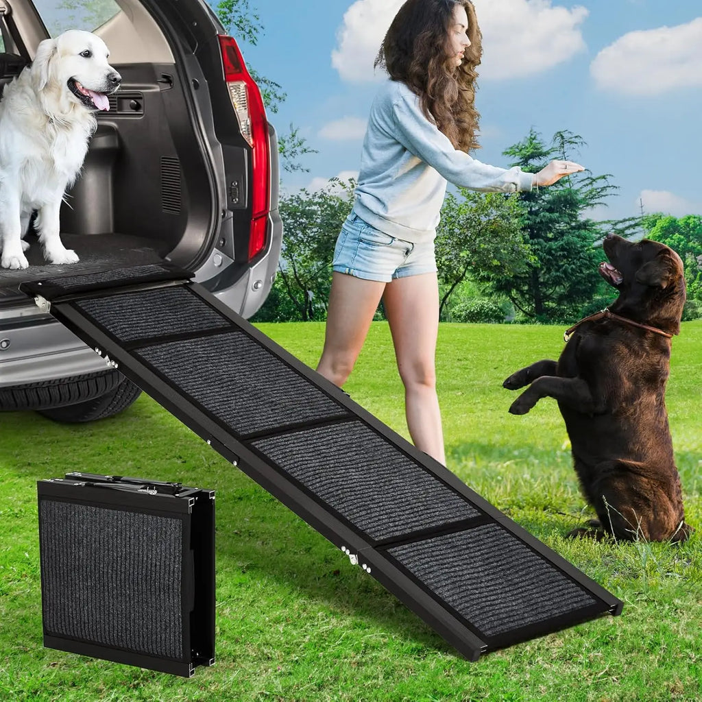 Folding Dog Car Ramp For Large Dogs up to 250 lbs.