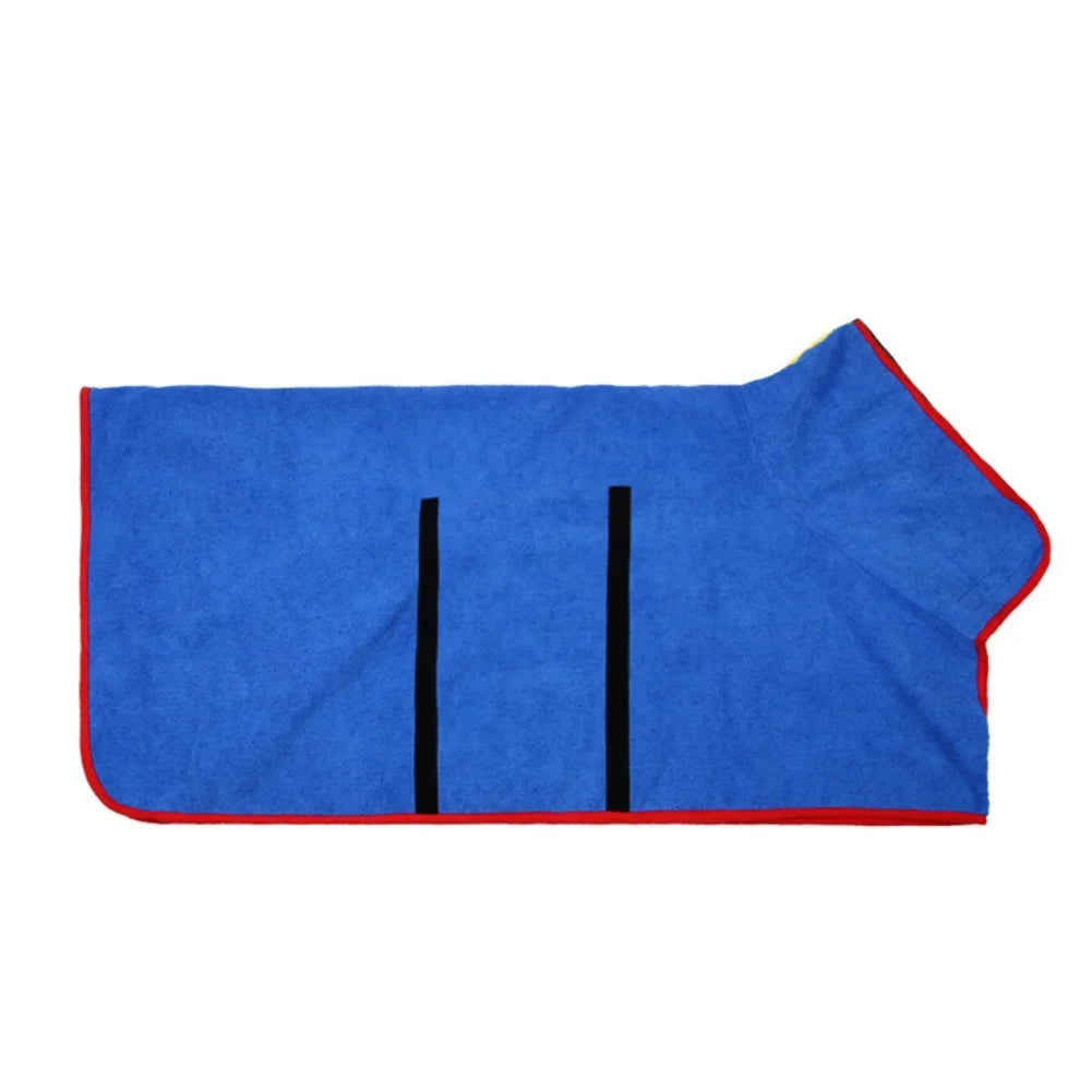 Dog Bathrobe,  Absorbent Soft Towel for Large, Medium, Small Dog. Robe has Quick Dry Adjustable Drying Coat.