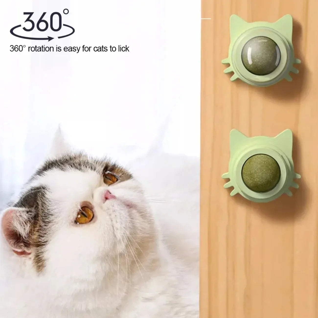 Interactive Catnip Lollipop for Cats – Natural Dental Care Treat on a Stick, Wall-Mountable for Play & Digestive Support.