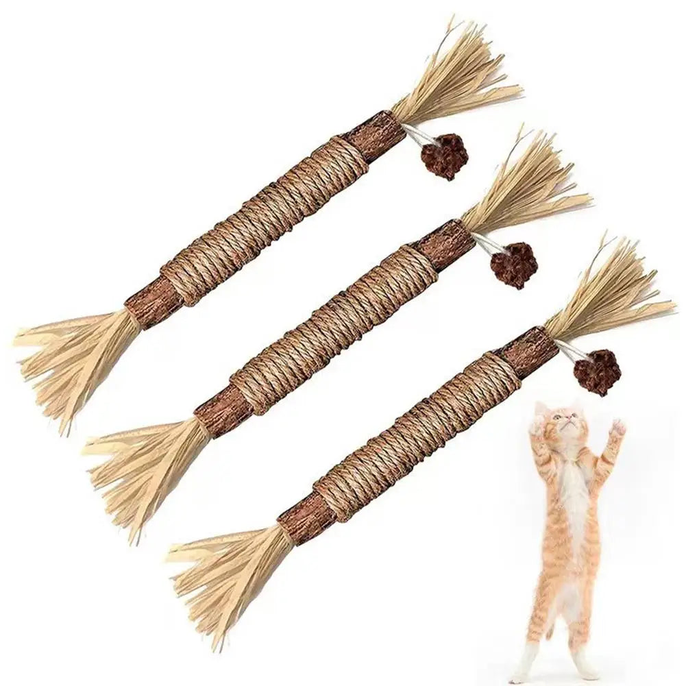 Cat Toys Cleaning Teeth Chew Stick with Catnip.
