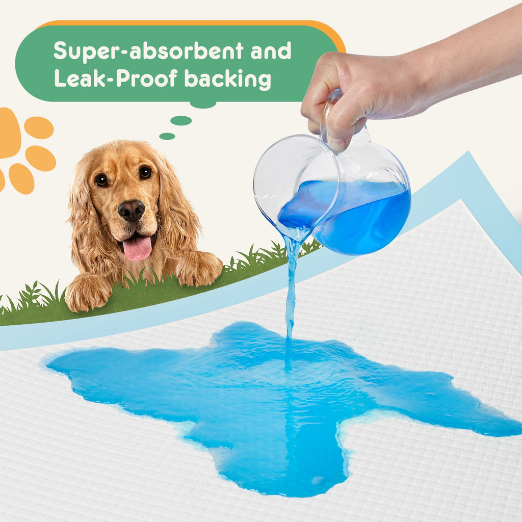 150 Count 22" x 22" Super Absorbency Disposable Leakproof Quick Drying Pee Pads for Puppies and Dogs.
