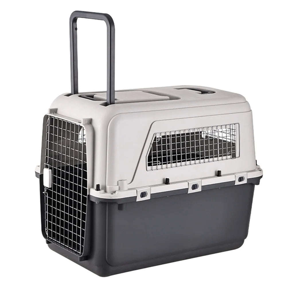Pet Carrier with Wheels for Dogs. & Kittens and Puppies Airline Approved  Carrier Rolling Pet Carrier.