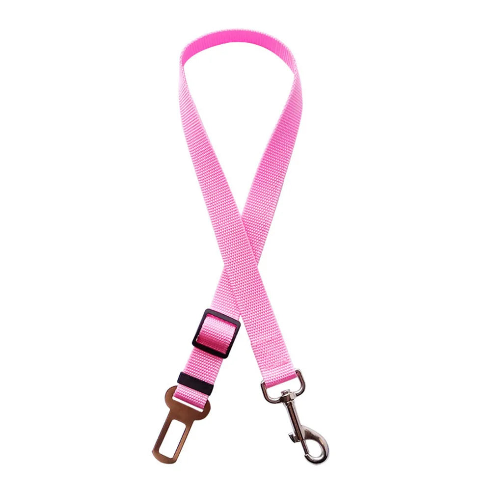 Adjustable Pet Car Seat Belt Leash for Dog Safety.  Has Nylon, Reflective, Cushioning, Elasticity Leash.