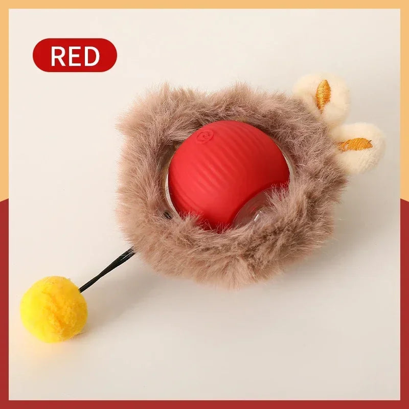 Cat Automatic Rolling Ball.  Tail Rechargeable,  Smart Pet.