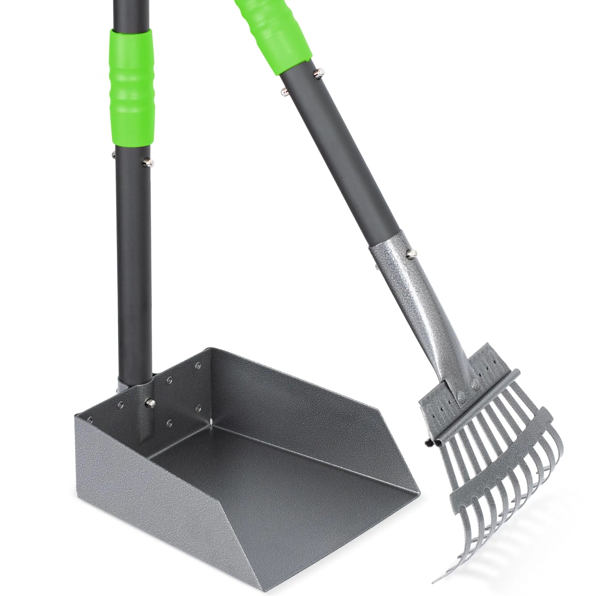 Dog Pooper Scooper, Dog Poop Tray and Rake Set.