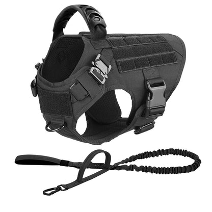 Tactical Dog Harness Leash Set for Large Dogs.