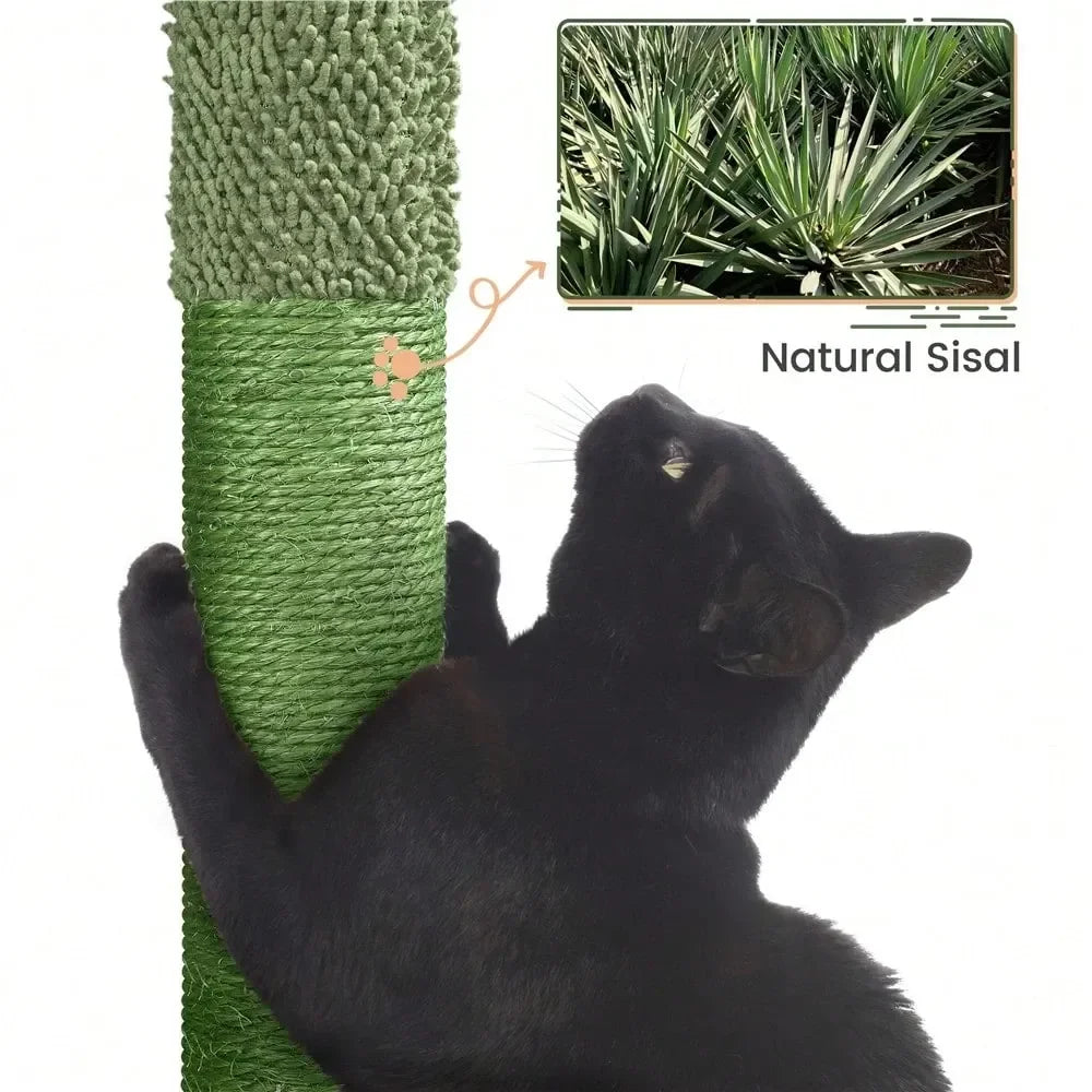 Cat Tree Tower, 5 Scratching Posts, and Perch Basket,