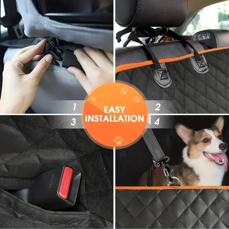 Dog Car Seat Cover, 100% Waterproof, Hammock Style, Nonslip, Durable, Soft, Back Seat Cover for Cars and Trucks.