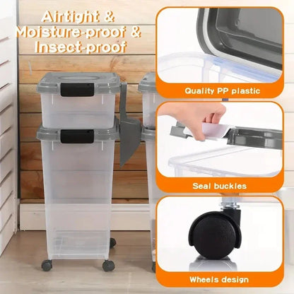 40L Large Airtight Pet Food Storage Container.