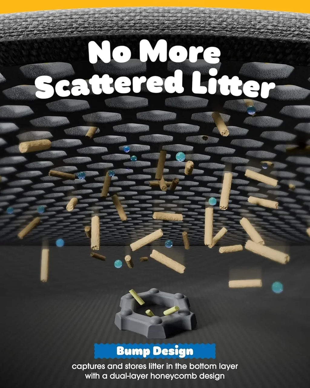 Ultra-Large Litter Box Mat with Double Layers.