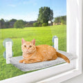 Cordless Cat Window Perch, Cat Hammock for Wall with 4 Suction Cups, Anchor and Screw for Two Ways of Installation.