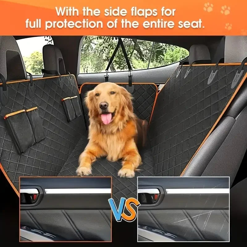 Dog Car Seat Cover, 100% Waterproof, Hammock Style, Nonslip, Durable, Soft, Back Seat Cover for Cars and Trucks.