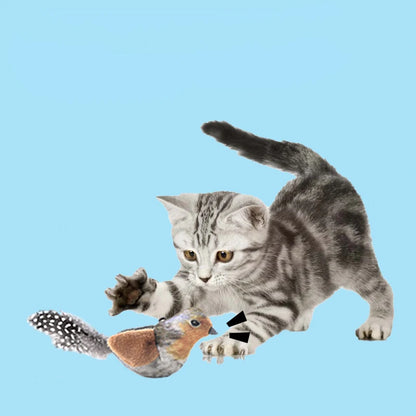 Lifelike Bird Simulation with Catnip Cat Teaser & Cat Toys.