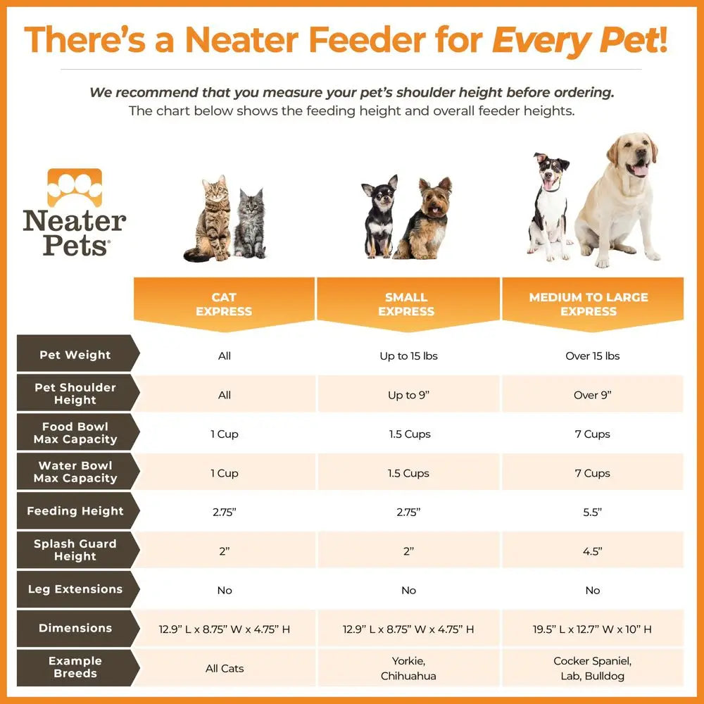 Mess Proof Dog Bowls Elevated for Medium to Large Sized Breed, Raised Dog Food Bowl Stand,