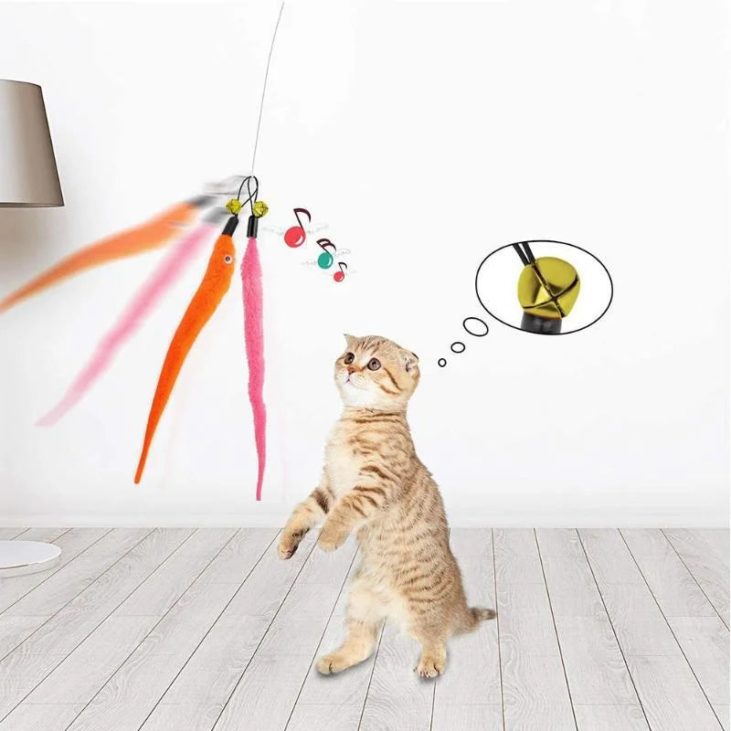 Replace Plush Cat Toy Worms, and Stick