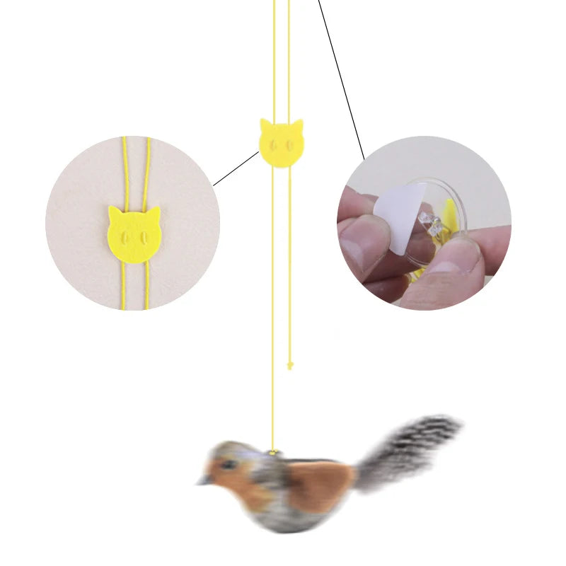 Lifelike Bird Simulation with Catnip Cat Teaser & Cat Toys.