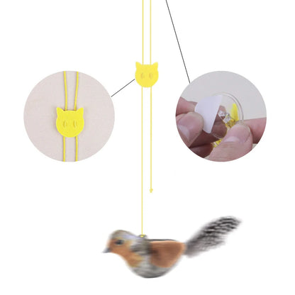 Lifelike Bird Simulation with Catnip Cat Teaser & Cat Toys.