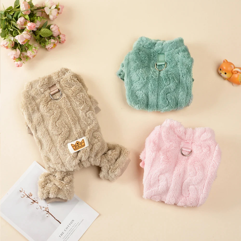 Winter Puppy Jumpsuits For Small Medium Dogs and Cats