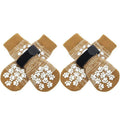 4 Pieces per set Anti-Slip Dog Socks with Straps Traction Control for Indoor on Hardwood Floors.