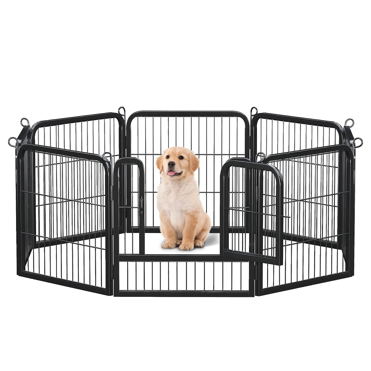 Heavy-Duty Metal Puppy Playpen.  Indoor and Outdoor Use.