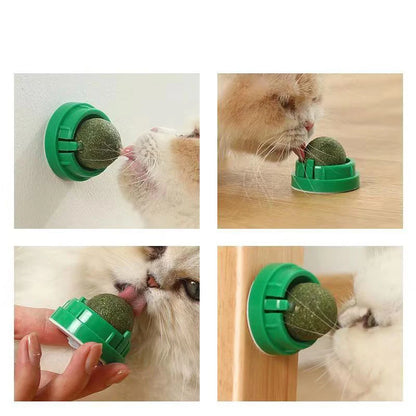 Catnip Cat Wall Stick-on Ball Toy Scratchers.