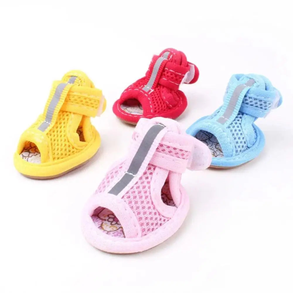 Pet Sandals with Reflective Straps for Spring and Summer.
