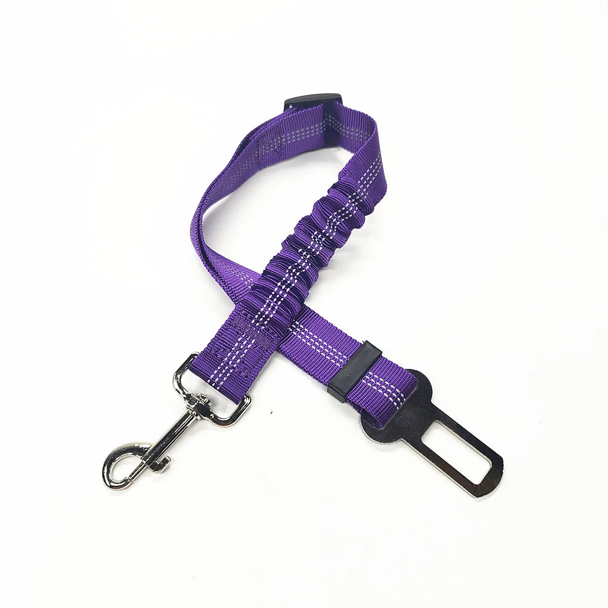 Adjustable Pet Car Seat Belt Leash for Dog Safety.  Has Nylon, Reflective, Cushioning, Elasticity Leash.