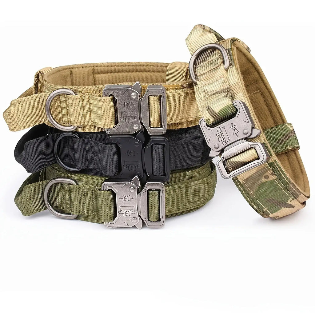 Dog Tactical Leash Collar With Handle for Medium & Large Dogs.