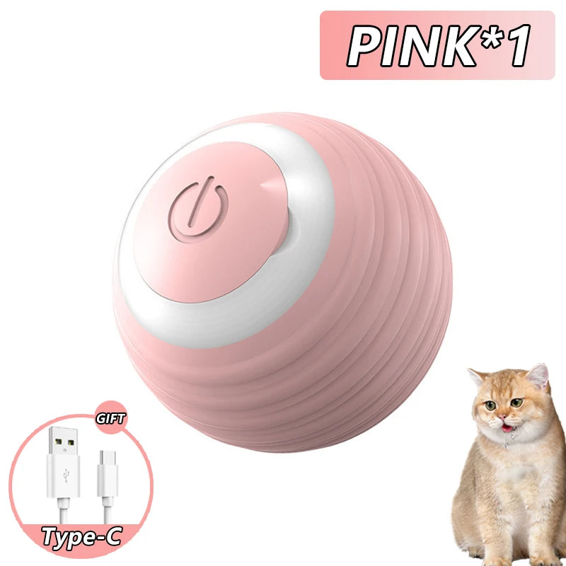 Cat Automatic Rolling Ball.  Tail Rechargeable,  Smart Pet.