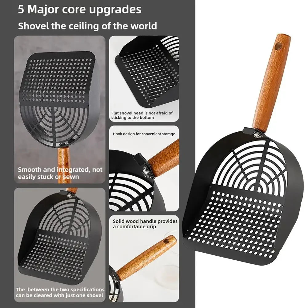 Steel Cat Litter Scoop,  Long Handle Shovel Cleaning Tool For Tofu and Litter in Litter Box.