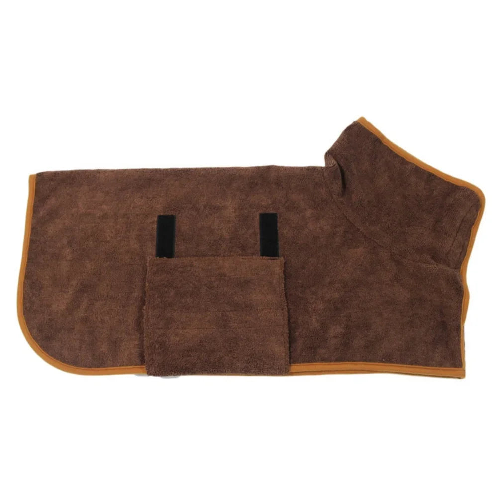 Dog Bathrobe,  Absorbent Soft Towel for Large, Medium, Small Dog. Robe has Quick Dry Adjustable Drying Coat.