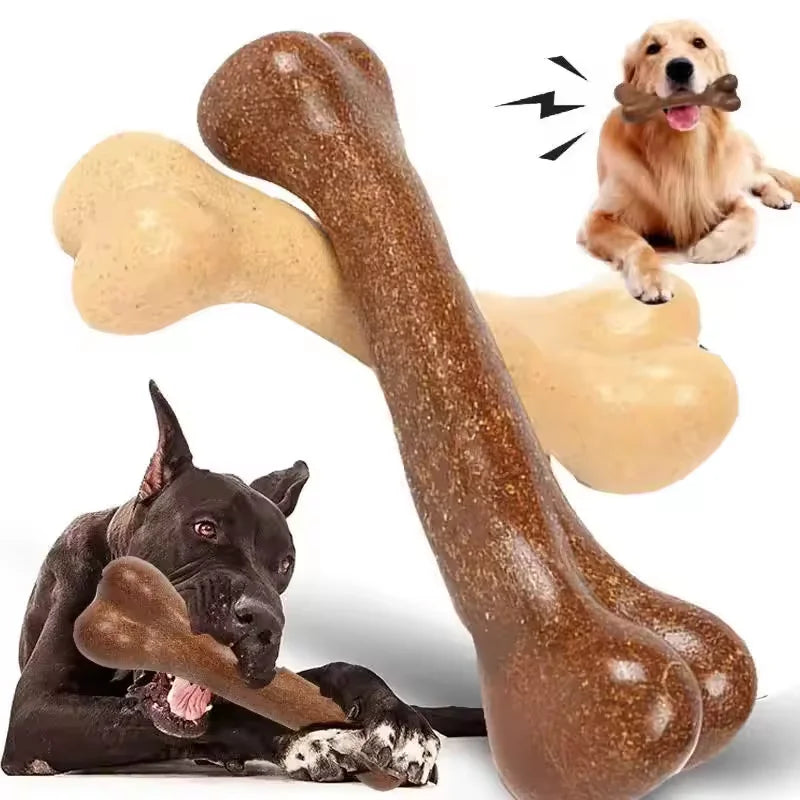 Dog Bone Chew Toys Nearly Indestructible, Natural, Non-Toxic and  Anti-bite.  For Puppies, Small, Medium and Large Dogs.