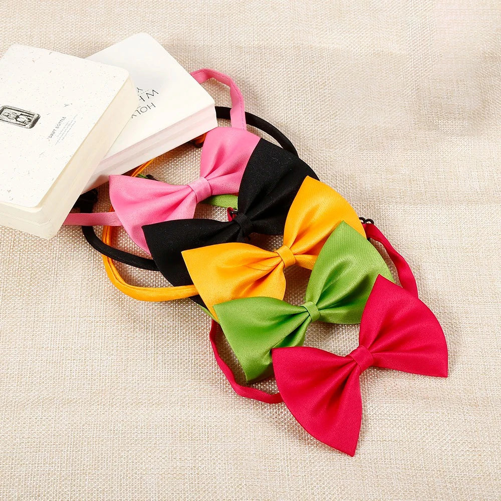 Adjustable Pet Bow Tie for Cats, Dogs, Puppies and Kittens.  Qty of 20, 50 100 150 or 200.