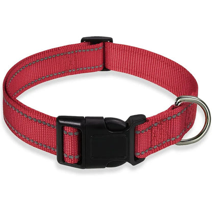 Adjustable Reflective Dog Collar Strap.