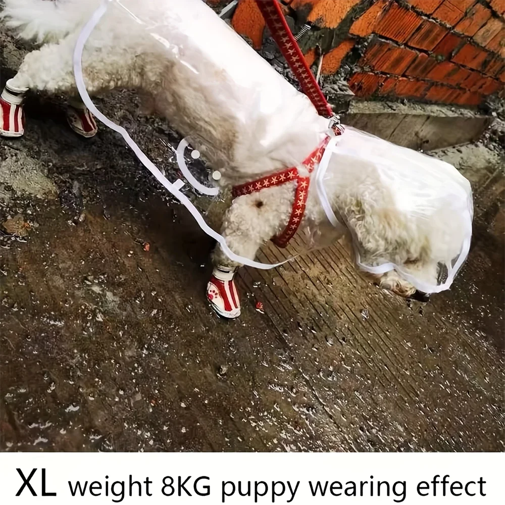 Transparent Waterproof Dog Raincoat, Raincoat for Small and Medium Sized Dogs and Cats.