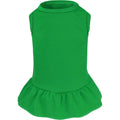 Sleeveless Solid Color Dog Dress for Small Dogs and Cats.
