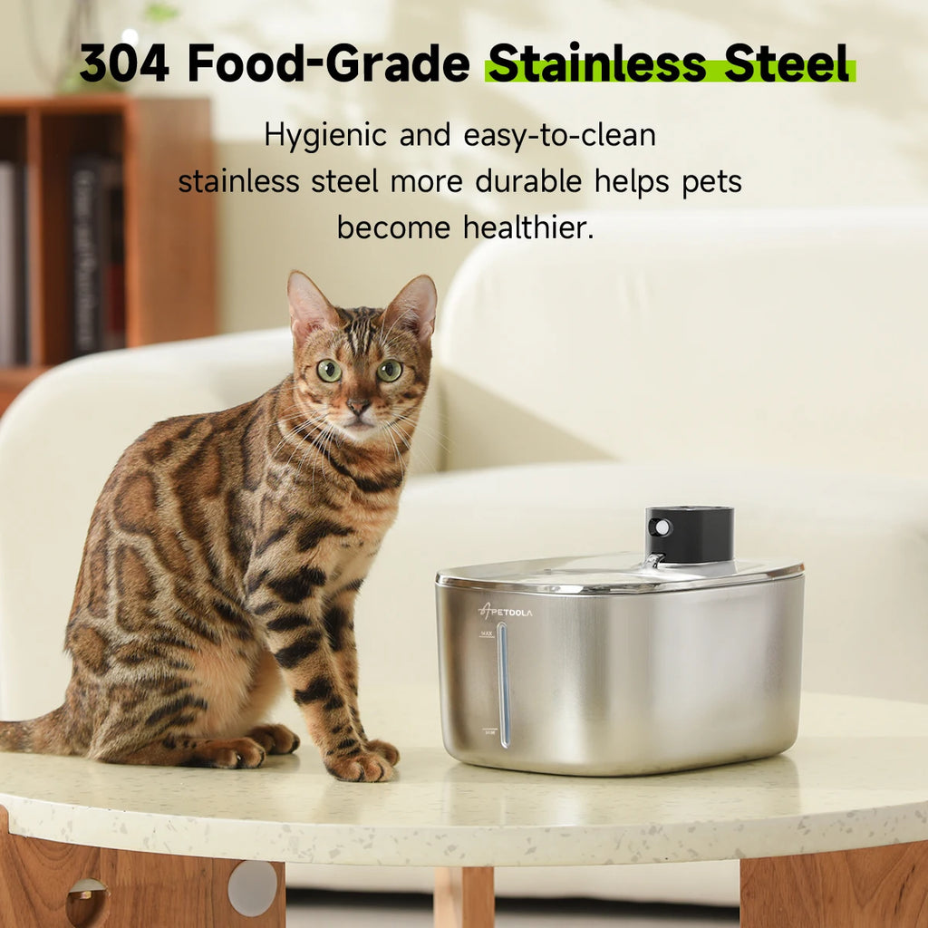 Wireless Water Fountain for Dogs and Cats, Auto Sensor Drinking Fountain, Pet Water 4L Dispenser Accessory.