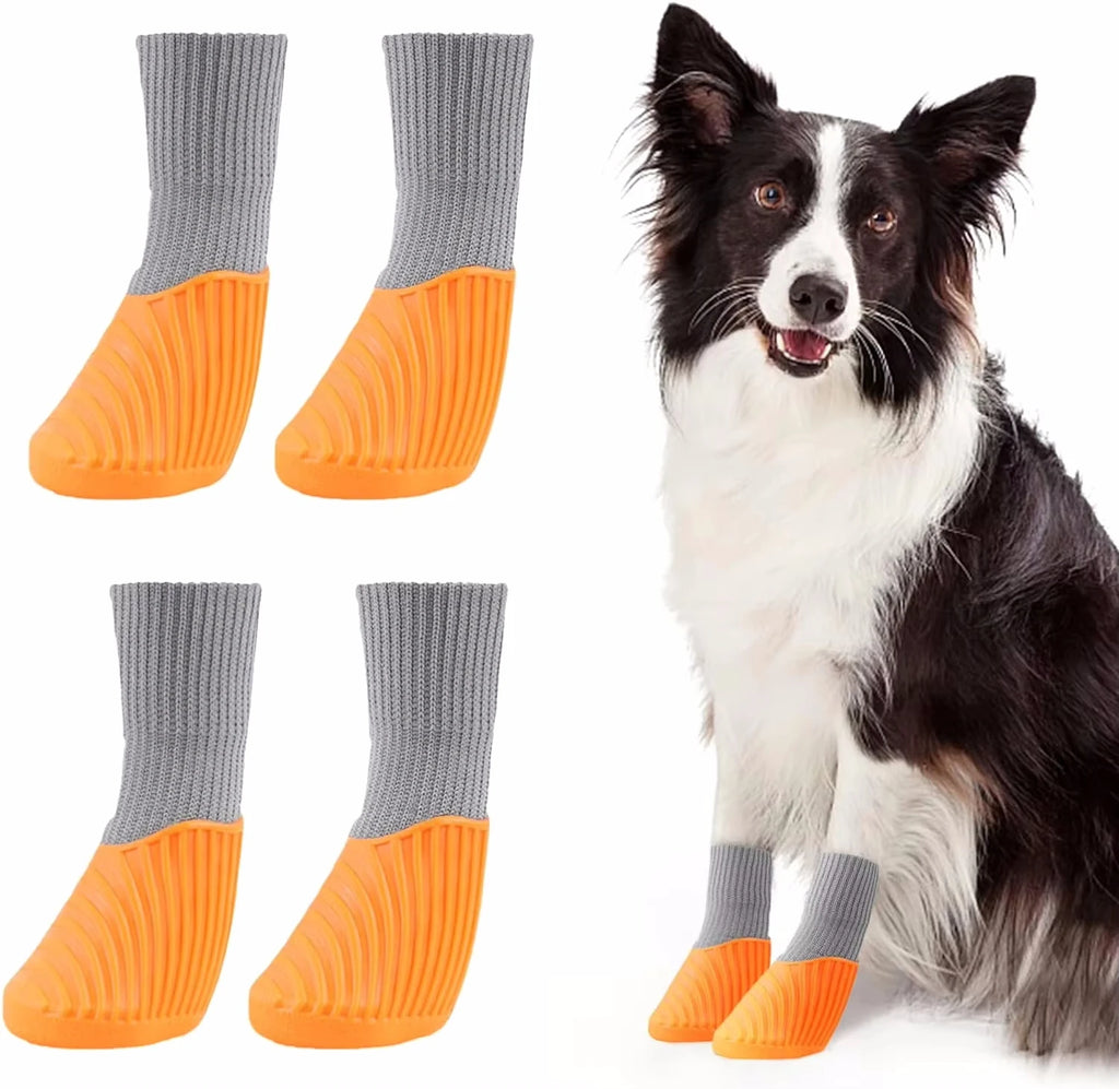 4 Pcs Outdoor Pet Dog Boots, Paw Protectors, Comfortable, Waterproof, Anti-slip Boots For Small, Medium, Large Dogs and Cats.