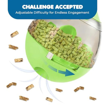 Slow Pet Feeder Treat Ball for Puppies, Small Dog Breeds & Cats.