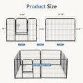 Metal Panels Outdoor Playpen for Large Dogs, Puppies, Cats and Kittens.