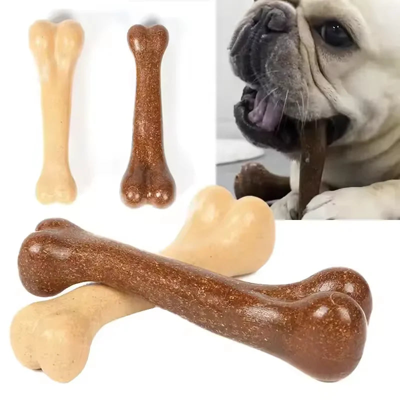 Dog Bone Chew Toys Nearly Indestructible, Natural, Non-Toxic and  Anti-bite.  For Puppies, Small, Medium and Large Dogs.