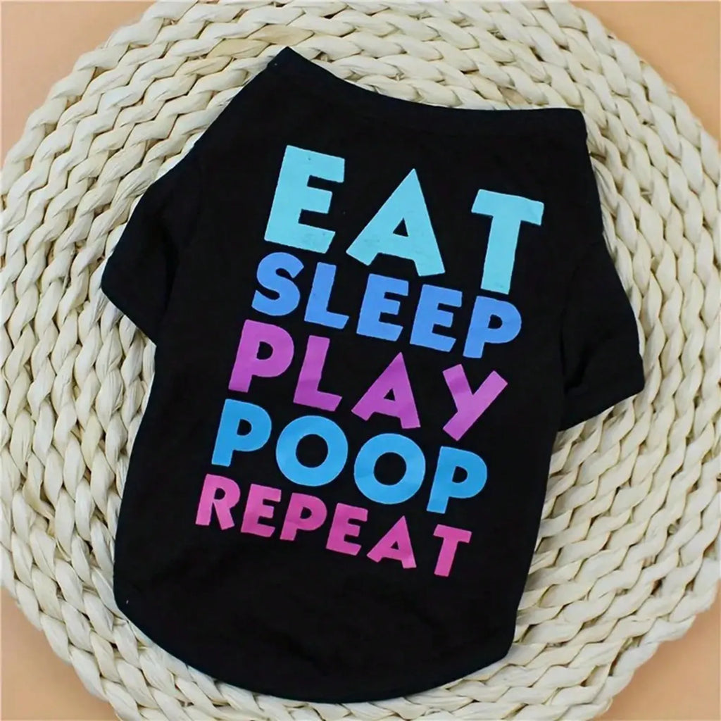 1 Piece Dog Printed T-Shirt. It is a Cute Breathable Vest T-Shirt for Spring and Summer.