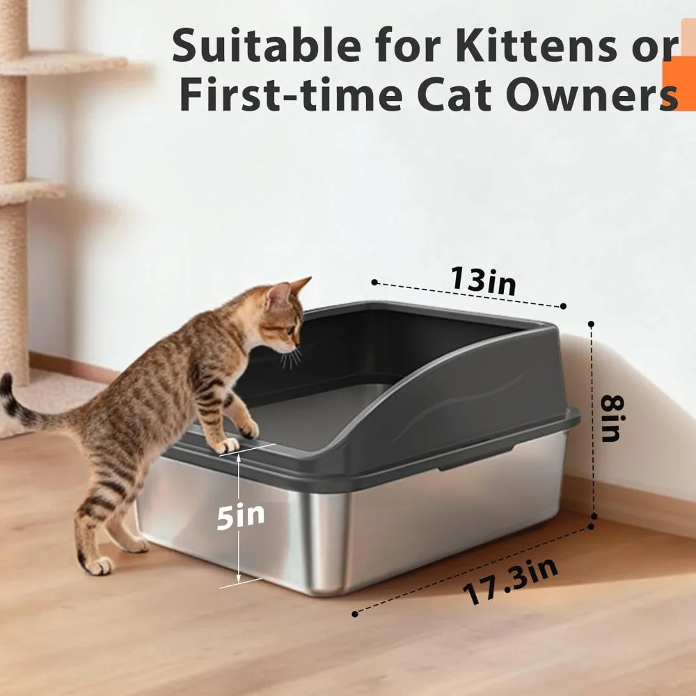 Stainless Steel Litter Box with Lid.