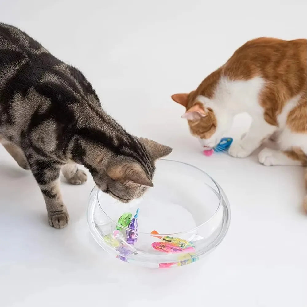 Cat Toy LED Glowing Swimming Robot Fish.
