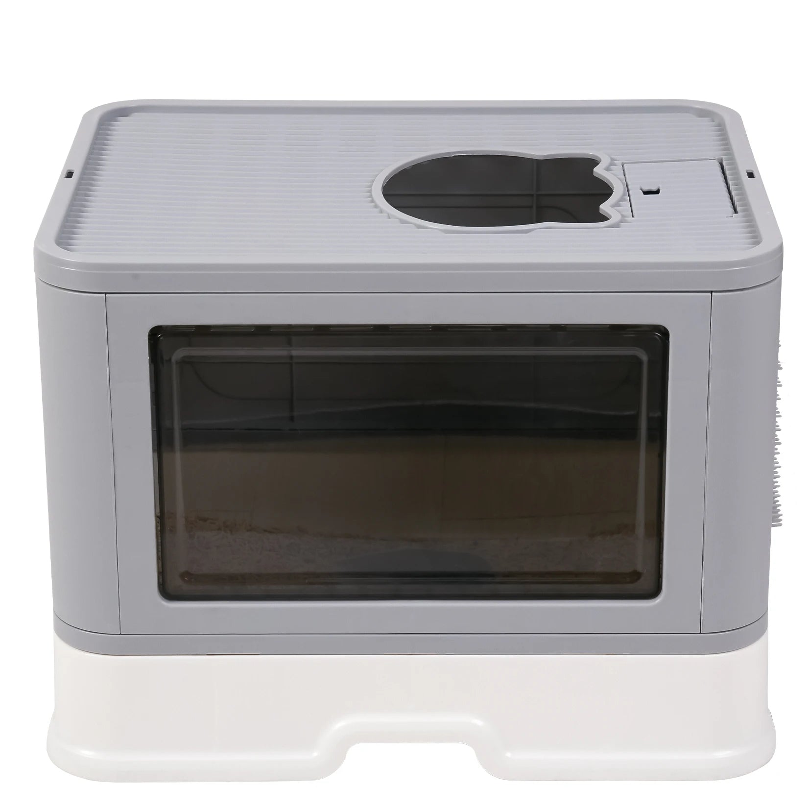 Cat Litter Box Fully Enclosed and Foldable Top.  Entry Litter Box Storage and Deodorization.  Easy to Clean.  Covered Litter Box.