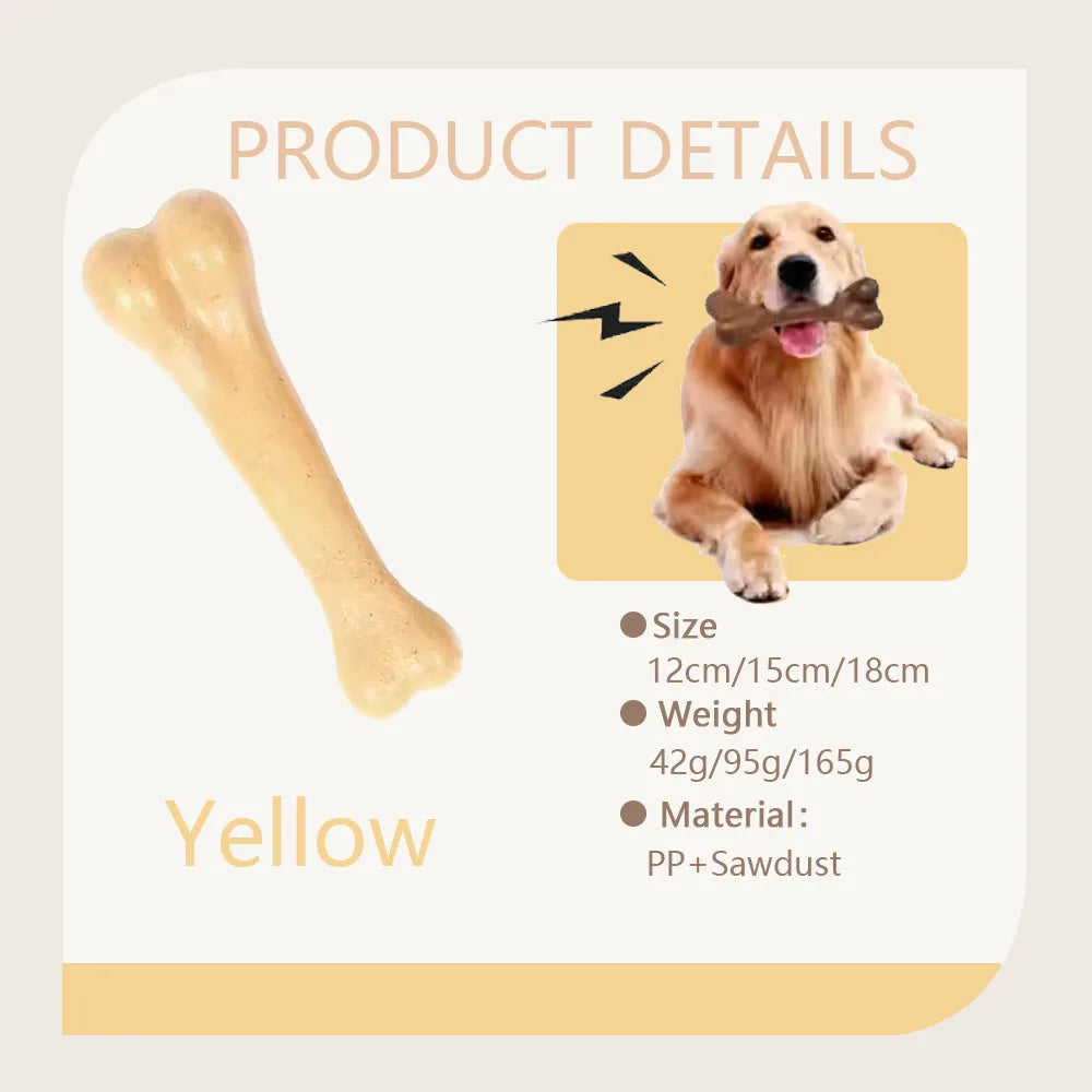 Dog Bone Chew Toys Nearly Indestructible, Natural, Non-Toxic and  Anti-bite.  For Puppies, Small, Medium and Large Dogs.