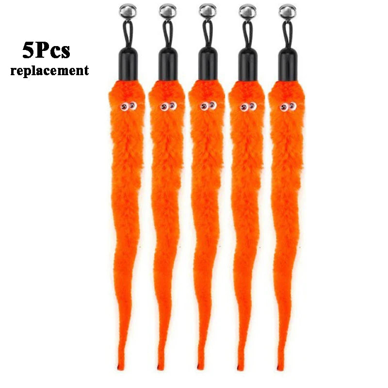 Replace Plush Cat Toy Worms, and Stick