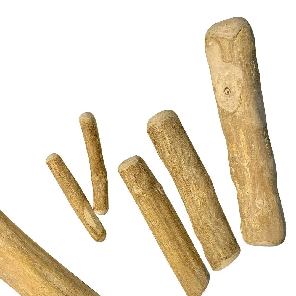 Natural Coffee Wood Dog Chew Toys,  Long Lasting Chewable Sticks.  Relieves Stress for Dogs and May Be Given to Puppies also.
