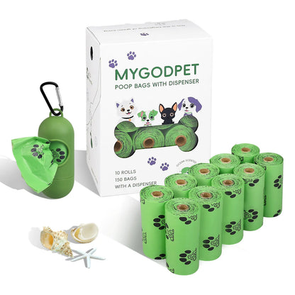 Dog Poop Bags Rolls with Dispenser 150 Count.